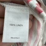 J.Jill  Love Linen Essential Button Down Shirt Stripes Granite Multi Size Medium Photo 4