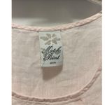 Vintage Match Point Pullover 100% Linen 3/4 Sleeve Light Pink Top Size Medium Photo 1