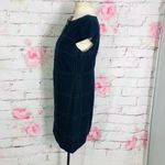 Lilly Pulitzer navy cap sleeve green jewel neckline stitched shift dress Photo 5