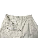 Abercrombie & Fitch  Linen Blend Pleated Wide-Leg Pant Trousers White size Medium Photo 2