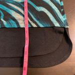 Clara Sun Woo Teal Black Zebra Print Long Sleeve Tunic Top Womens Medium M Blue Photo 9