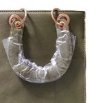 Trina Turk Pesto Tote Bag Olive Green Saffiano Leather Gold Hardware NWT Photo 1