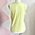 Carolyn Taylor Lime Green Lace Trim Tank Top, Y2K Summer Festival Coquette 2000s Retro‎ Large Photo 1