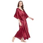 NWT Gypsie Blu Satin Silk Kaftan for Sleepwear Maxi Dress A Nightgown Kaftan Red Size undefined Photo 5