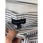 Talbots Stripped ankle pants size 2 wide leg high rise cotton blend Photo 1