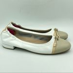 David Tate leather slip on new shoes ballerina flats elastic 2 tone white taupe Brown Size 11 Photo 10