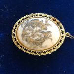 VINTAGE Pieces Fish HOROSCOPE ZODIAC Sugar Bead Metal Pendant Gold Tone Photo 2