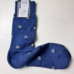 J.Crew  Blue and White Casual Soccer Ball Socks NWT Sz OS Photo 4