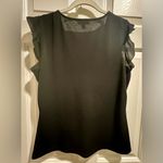 Calvin Klein  flutter sleeve top - v neck - black - size Large Photo 1