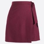 J.Crew  Burgundy Wool Blend flannel Skirt Photo 0