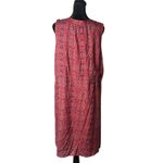 Lucky Brand  Floral Red‎ Dress Size L Drawstring Sleeveless BOHO Folk Festival Photo 1