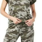 Lucky Brand  4 Piece Women's Green Camouflage Loungewear Set. Size L Photo 0