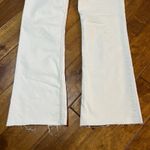 CAbi White Bootcut Jeans Size 6 Short Contrast Stitch Denim Raw Hem Western Boho Photo 5