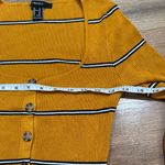 Forever 21  Mustard Striped long sleeve Crop Top Photo 7
