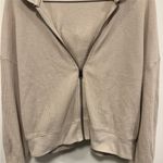 Abercrombie & Fitch  Tan earthy waffle knit Zip-Up Hoodie! Size large Photo 3
