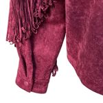 BLANK NYC Free People XS Twist Shout Vegan Leather Suede Jacket Pink Fringe NWT Photo 4