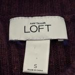 Loft  Short Sleeve Ribbed Sweater Purple Size S Photo 4