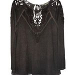 Gimmicks by BKE Gimmicks BKE Top Womens Size Small Crochet Cottagecore Long Sleeve Waffle Knit Photo 0