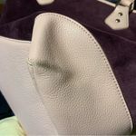 Juicy Couture Pam Gela Velour Dark Purple and Pink Leather Large Tote Bag Photo 12