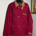 Free Country  Large Burgundy Barn Chore Coat Jacket Flannel Lining Photo 0