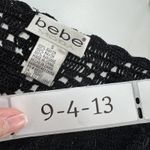 Bebe Dress Womens Small Black Crochet Knit Midi Scallop Hem Boho Y2K Coastal Photo 2