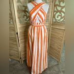 Mara Hoffman  Rosaria Swim Cover Up Vibrant Orange and White Striped Swimwear XS Photo 3