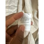 Womens Beige Shirt Large Polyester‎ Long Sleeve Button Down Casual Top Tan Photo 5