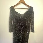 Faeriesty Women Long Dress Mermaid‎ Black Sequin Xl Velvet Sweetheart Neckline Photo 3