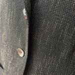 Chico's  1 Black Textured Blazer Jacket Silk Lining Bamboo Chinese Size M Brown Photo 2