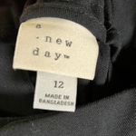 A New Day  Black Pleated Trousers Women's Size 12 Career Wide Leg Pants New Rayon Photo 4