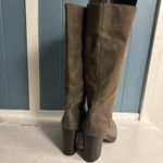 Ralph Lauren Women's Mid Calf Light Brown Suede Leather Chunky Heel Boots 9.5 Photo 8