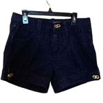 Dwell Women's M Dark Blue Denim Shorts Gold Button Accents Size M Photo 1
