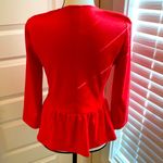 Stoosh || Coral long sleeve zipper up top with ruffled bottom Photo 5