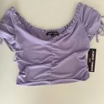 Almost Famous NWT ruched off the shoulder crop top Photo 6
