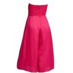 Maeve NWT Anthropologie Brin in Rose Pink Strapless Wide Crop Leg Jumpsuit 8 Photo 2