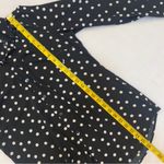 Merona Black White Polka Dot Button Down Shirt Women’s Medium Long Sleeve Blouse Photo 11
