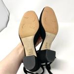 J.Crew Black Sophia Suede Anklewrap Round Toe Vibram Sole Classic Chunky Heels Photo 8