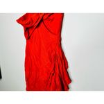 JUST BEE QUEEN Red One Shoulder Solange Knee Length Ruffle Mini Dress Size XS Photo 9