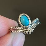 Turquoise stone princess crown ring size 5 Photo 5