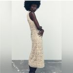 ZARA Limited Edition Ecru Knit Ivory Winter Crochet Long Boho Dress W1100 Sz S Photo 1