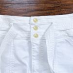 Anthropologie Pilcro • Anthro Belted Palazzo Shorts high rise white stretch denim tie waist Photo 5