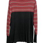 Woolrich  Sweater Women’s XL TG Gray Red Fair Aisle Button Henley Cotton Blend Photo 6