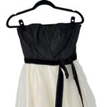White House | Black Market Black & White Strapless Tulle Velvet Bow Mini Party Dre Photo 1