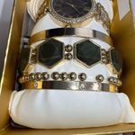 Fashion Watch and Bracelet Set Gold Photo 3