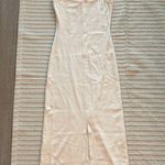 Mod Ref NWT Cream Bodycon Midi Dress with Square Neckline Photo 4