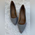 14th & Union Women’s Black plaid Pointed Toe Stiletto pump Heels 7M party Photo 3