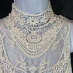 J for Justify Womens Sleeveless Dress Crochet Lace Top Size Small New Photo 2