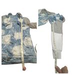 Track 23 Womans distressed Hoodie denim jacket Sz M Blue Size M Photo 4