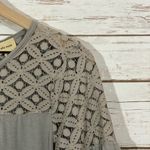 Ella Moss  Ruffle Sleeve Lace Top - Gray - XS Photo 7