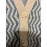 Qu Style Retro Funky Cardigan Sweater One Size Blue White Contemporary Modern Photo 1